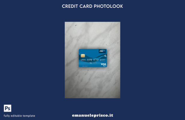 modello frontale photolook per carta di debito visto Samoa ANZ Bank stile verifi